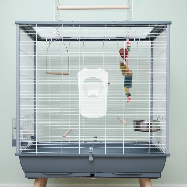 unbranded Bebedero Y Comedero Para Jaula De Pájaros Fácil Con Taza Antidesperdicio