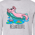 thumbnail image 4 of Inktastic Relaxolotl- Cute Axolotl on Summer Vacation Long Sleeve Youth T-Shirt, 4 of 5
