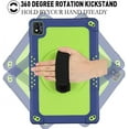 thumbnail image 4 of FIEWESEY for TCL Tab Pro 5G Case Built in Rotating Kickstand / Shoulder Strap Hand Strap Hybrid Shockproof Armor Kids Friendly Case for Nokia T20 / Vastking KingPad M10 10.36 inch - 2*Navy+Green, 4 of 6