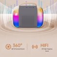 thumbnail image 3 of Altavoz Karaoke Con Bocina Doble, Tecnología De Sonido Inteligente, Efectos De Luz RGB, Conectividad, Compacto Y Elegante, Para Fiestas En Casa Y Reuniones Familiares, 3 of 7