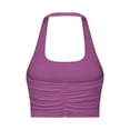 thumbnail image 1 of Sujetador deportivo de yoga plisado elegante de moda para mujer, ropa interior deportiva con espalda descubierta y escote halter sexy de estilo europeo y americano, 1 of 6