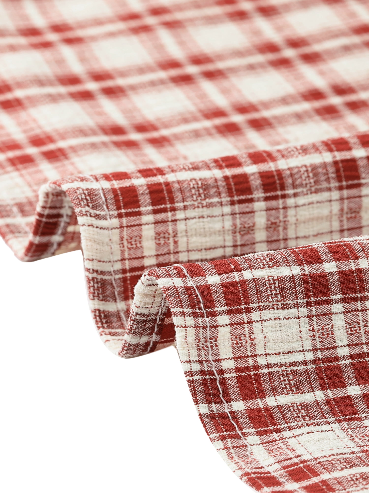 DARING DIVA Women's Gingham Top Summer Ruffle Cap Sleeve V Neck Plaid Cute Shirts L Red