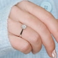 thumbnail image 3 of SOLITAIRE JEWELS 0.70CT Round Solitaire Moissanite Engagement Ring In Solid 14K White Gold, 3 of 7