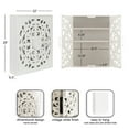 thumbnail image 5 of Kate and Laurel Saanvi Traditional Carved Wood Floating Bathroom Wall Cabinet, 22x7x 28, White, Dimensional Over the Toilet Storage Cabinet for Use as Bathroom Storage or Entryway Decor and Display, 5 of 10