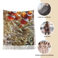 thumbnail image 6 of Cauagu Cute Anemone Fish Print Women Wrap Shawl tassels Scarves Retro Scarf 77.6"X28.3", 6 of 8