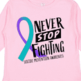 thumbnail image 4 of Inktastic Never Stop Fighting Suicide Prevention Awareness Ribbon Boys or Girls Long Sleeve Toddler T-Shirt, 4 of 5
