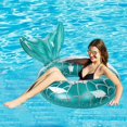 thumbnail image 2 of Inflatable Mermaid Pool Float  Ring Pool Float  Swimming Tubes Mermaid Tail  Pool Inner Tubes Beach Water Mermaid Float for Pool Kids Beach Water Party, 2 of 6