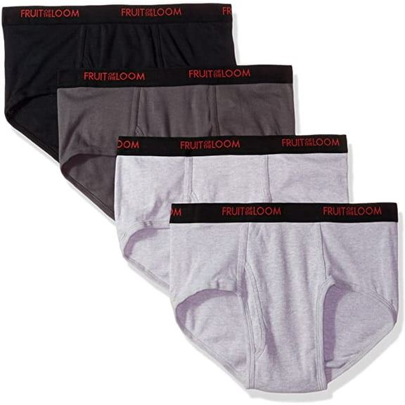 Fruit of the Loom Men's 4-Pack Premium Dri-Stretch Brief, assorted, Medium
