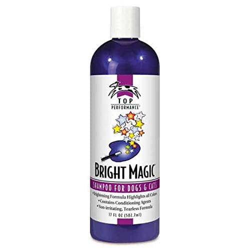 Pet Shampoo Dog & Cat Grooming Bright Magic Gentle Cherry Scented Choose Size (17 oz)