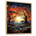 thumbnail image 2 of Designart "Cosmic Hued Baobab Trees III" Tree Baobab Floater Framed Canvas Wall Art, 2 of 5
