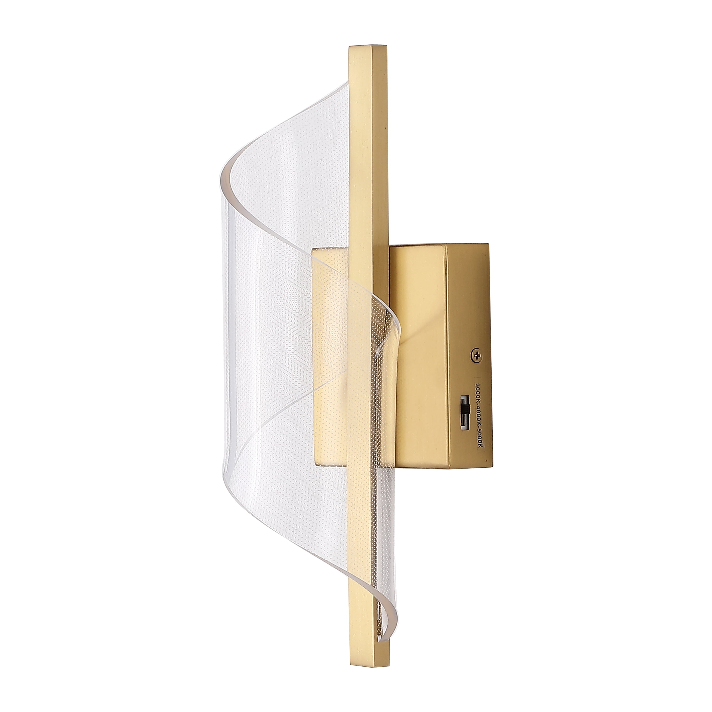 Safavieh Couture Leighton Clear and Gold Modern Acrylic Wall Sconce
