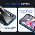 thumbnail image 6 of JETech 3 in 1 Case for iPhone 11 6.1-Inch, with 2-Pack Screen Protector and 2-Pack Camera Lens Protector, Full Coverage Tempered Glass Film, Shockproof Bumper Phone Cover (Navy), 6 of 7