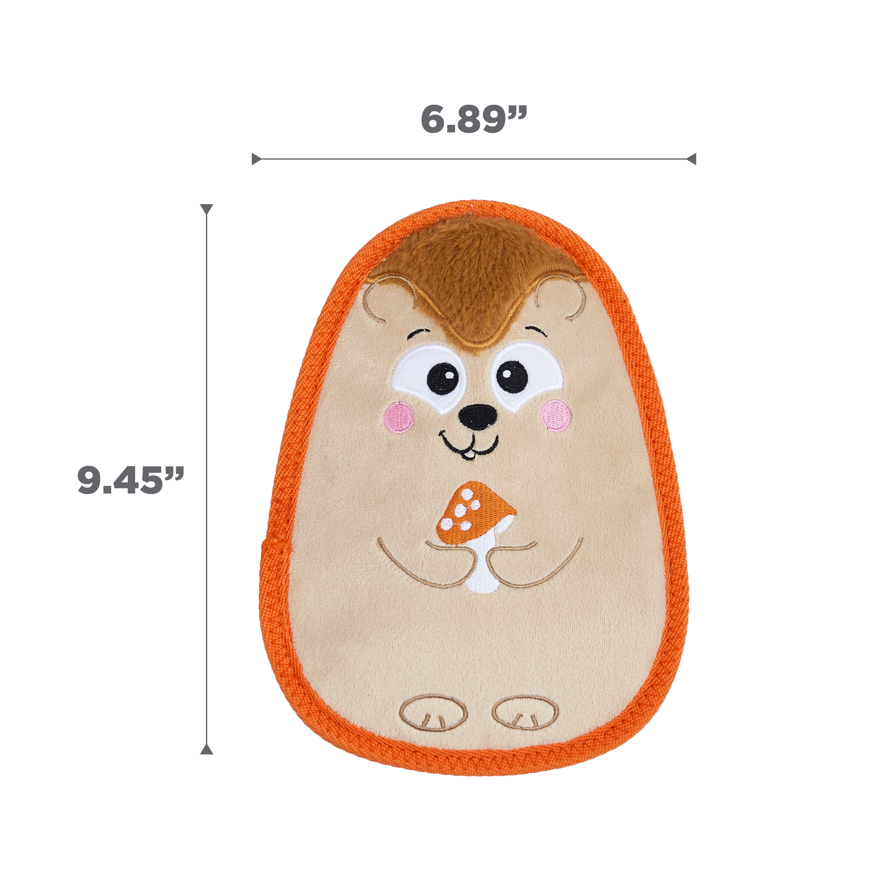 Outward Hound Tough Skinz Durable Squeaky Dog Toy with Two Tough Layers, Hedgie, Multicolor, Medium