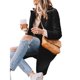 thumbnail image 3 of Abrigo de Invierno para Mujer, Estilo Casual, con Solapa de Muesca y Botonadura Sencilla Negro L, 3 of 10