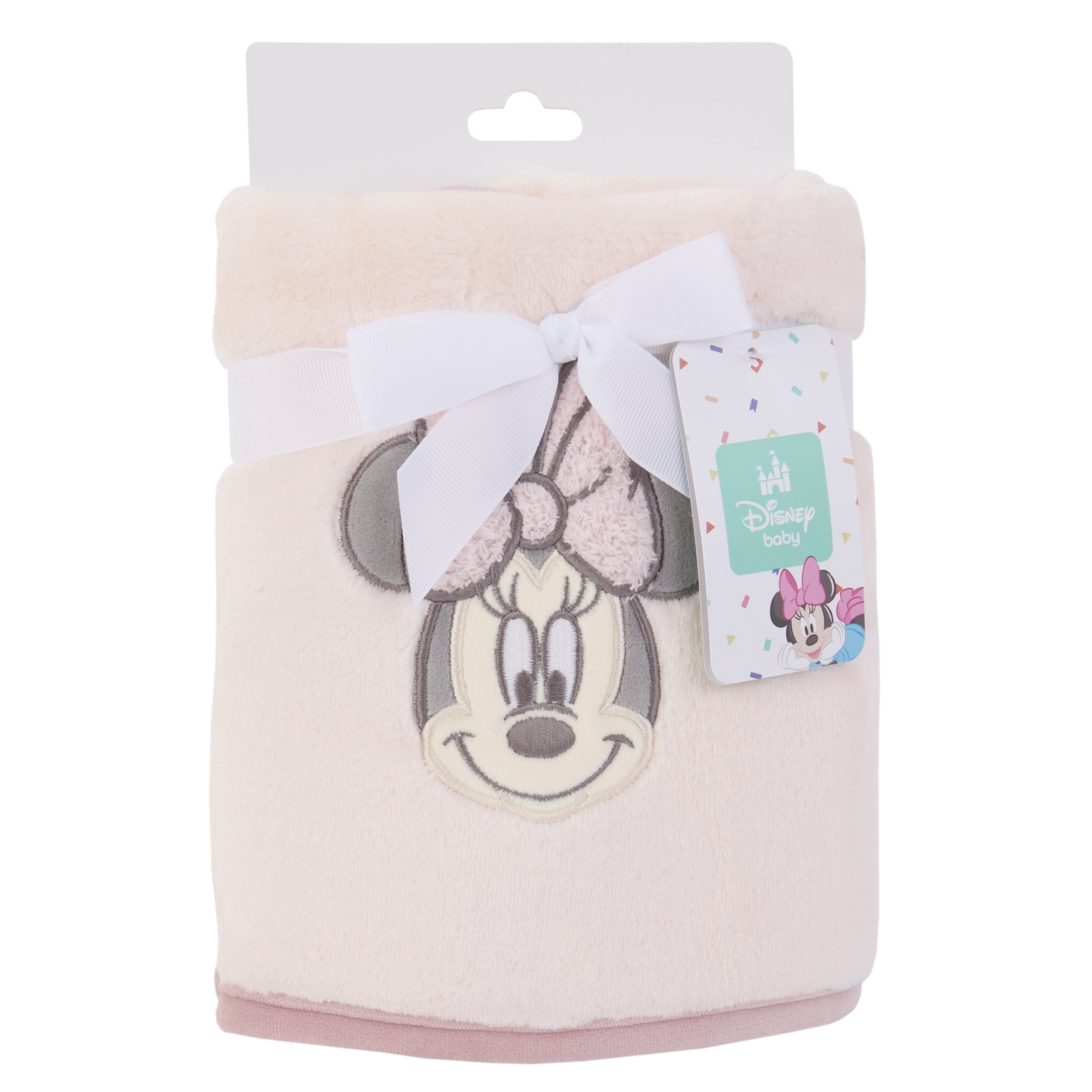 Minnie Mouse Appliqued Baby Blanket, Pink, Infant Girl