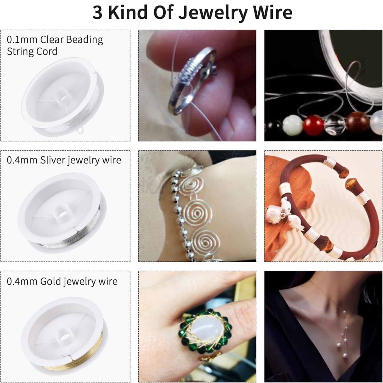 Jewelry Repair Kit, EEEkit Jewelry Finding Kit, Earring Making Supply,  Jewelry Making Supplies, Jewelry Tools, Jewelry Wire, Wire Wrapping Tool  Kits, Beading Supplies, Bracelet Jewelry Making Kit 
