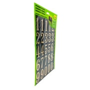 Hy-Ko 2 Vinyl Black and Gold Self-Adhesive Number & Symbol Kit, 0-9 Included