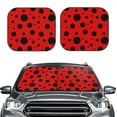 thumbnail image 2 of Kll Ladybug Pattern Windshield Sun Shade 2-Piece Foldable Car Front Window Sunshade For Most Sedans Suv Truck - Auto Sun Blocker Visor Protector Blocks Max Uv Rays - Large, 2 of 7