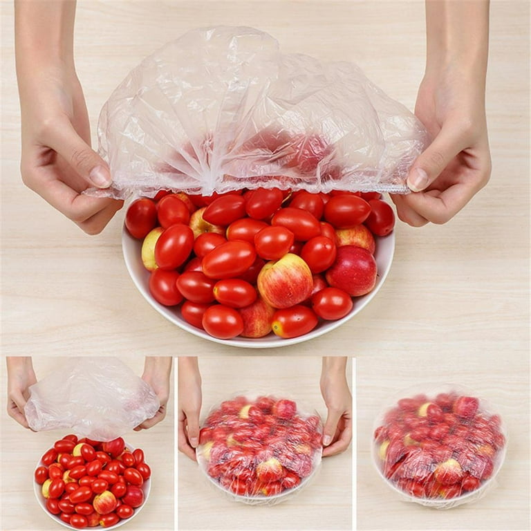 Reusable Plastic Food Cover Bags Food Grade Fruit Vegetable Storage Food  Film Transparent Plastic Bag for Refrigerator Kitchen