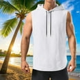 thumbnail image 2 of Mens Work Out Gym Beach Vest Hoods Coat for Man Sleeveless Hawaiian Cami Tank Hooded Tropical Fall Winter Vest 2025, 2 of 7