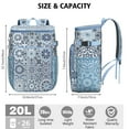 thumbnail image 3 of Retro Backpack Cooler with Floral Aesthetic Print – Leak Proof, Abrasion-Resistant Insulated Lunch Bag for Camping, Travel, Students, and Work, 3 of 6