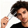 thumbnail image 4 of 2PCS Texture Comb for Hair Styling, Volume Comb Root Lifter Tool, Wide Tooth Comb for Curls, Anti Frizz Hair Combs for Styling Men Women, Fluffy Hair Pick (Black + Gray), 4 of 6