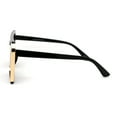 thumbnail image 3 of Unisex Mobster Mafia Flat Top Plastic Rectangular Sunglasses Black Smoke, 3 of 4