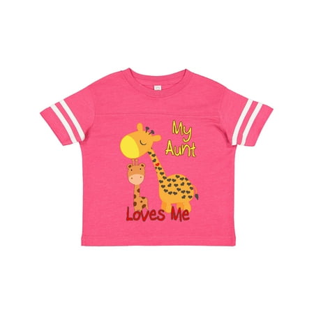 

Inktastic My Aunt Loves Me Giraffe Gift Toddler Boy or Toddler Girl T-Shirt