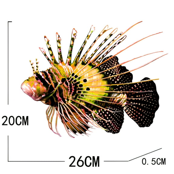 LAMIRO Iron Fish Wall Decor Metal Fish Sculpture Bedroom Wall Sea Animal Decoration Home Interior Fish Craft