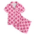 thumbnail image 4 of FhsagQ Tenues pour Filles Ensembles de Pyjamas 2 Pcs pour Enfants Imprimé Graphique Manches Courtes Chemise à Boutons Shorts Ensemble de Pyjama Filles Tout-Petits Tenues de Printemps 5T-6T Printemps 6-7 Ans, 4 of 5