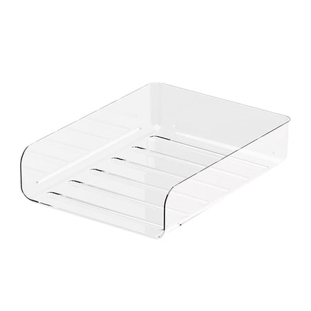 Nnndbs Stackable Clear File Organizer for Desk Transparent Letter Tray Paper Holder A4 Document Sorter Storage Rack for Office Home School Supplies`