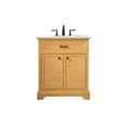 thumbnail image 3 of Elegant Decor Americana 30" Aluminum MDF Single Bathroom Vanity in Natural Wood, 3 of 8