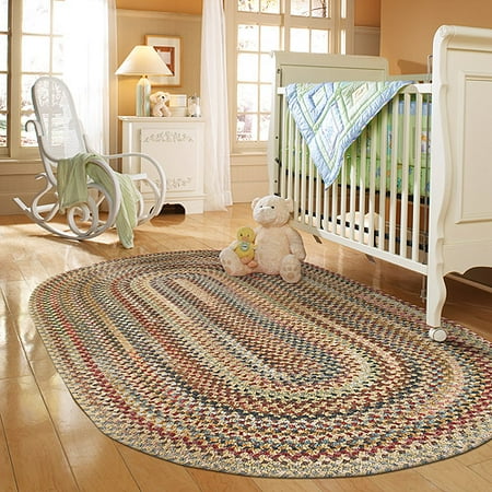 Spring Garden Braided Rug Gold Multi