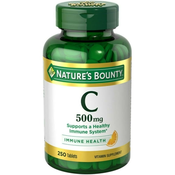Nature's Bounty Vitamin C 500 mg, 250 Tablets (Pack of 2)