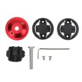 thumbnail image 3 of Soporte para ordenador de bicicleta, ánodo CNC, 28,6mm, diámetro de horquilla delantera, tornillos de acero inoxidable 304, soporte para cubierta de auriculares, color rojo, 3 of 10