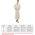 thumbnail image 5 of Womens Mens Fleece Robe Soft Plush Bathrobe Long Warm, 5 of 5