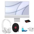 thumbnail image 1 of Apple 24 Inch iMac M1 Chip (512GB, Silver) with White Beats Headphones (New-Open Box) Apple MGPD3LL/A-4, 1 of 7