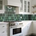 thumbnail image 2 of 12'' x 12'' Peel and Stick Backsplash,10-Sheet Self-Adhesive Wall Tiles for Kitchen Bathroom,Thicker Design in Green, 2 of 4