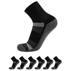 Cooplus Men's Quarter Running Socks 6-Pack