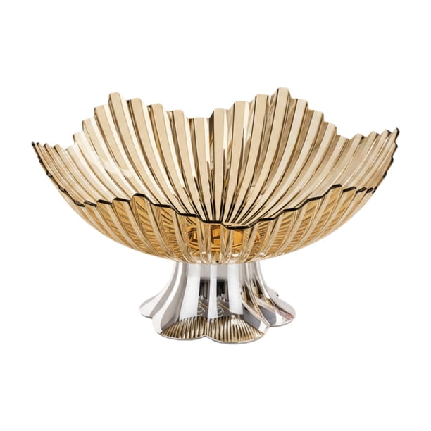 Frutero portátil con pedestal, elegante decoración para fiestas, oficinas y aniversarios. Oro claro