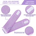 thumbnail image 2 of ZOUYUE Spa Facial Headband Head Wrap Terry Cloth Headband Stretch Towel for Bath, Makeup and Sport, 2 of 7