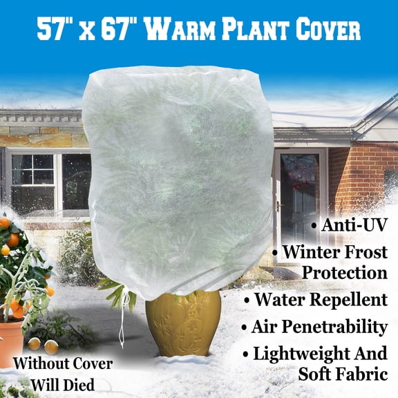 Strong Camel Warm Worth Plant Cover Tree/Shrub Cover Plant Protecting &Frost Protection Bag (48" x 55")