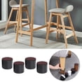 thumbnail image 3 of Set of Risers Solid Furniture Lifts Table Sofa Feet Protector for Home Office - Brown 80x52mm, 3 of 8