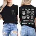 thumbnail image 2 of Put On The Full Armor of God Christian Graphic Unisex T-Shirt, Bible Verse Faith-Based Shirt for Men and Women, Religious Streetwear Apparel, Sizes S–5XL, 2 of 7