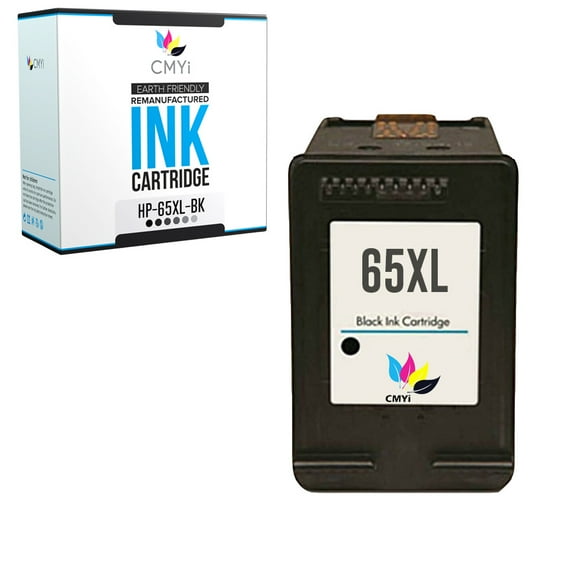 CMYi 65XL Ink Cartridge Compatible with HP AMP, Deskjet and Envy Series Inkjet Printers, Black, 1 Pack