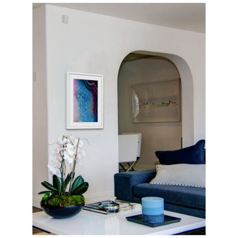 "Blue Crystal Structure" Framed Painting Print