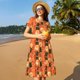 thumbnail image 4 of Disketp Ramen Noodle Soup para Vestido de Manga Corta para Mujeres, Vestidos de Verano para Mujeres, Casual y Holgado para la Playa, 4 of 6