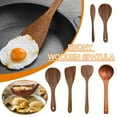 thumbnail image 3 of Ebony Wooden Kitchen Cooking Utensils Tools Spatula Turner Spoon L1C7, 3 of 8