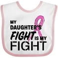 thumbnail image 3 of Inktastic My Daughters Fight is my Fight- breast cancer awareness Boys or Girls Baby Bib, 3 of 4
