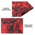 thumbnail image 3 of Hawaiian Shirts for Men Short Sleeve Casual Summer Beach Aloha Red Shirt Palm tree leaves T-Shirt, 3 of 7